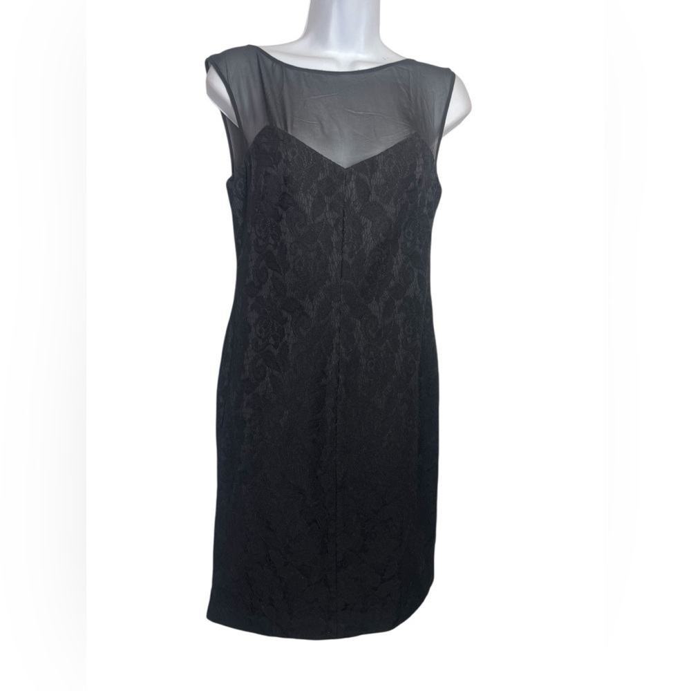 NWT Suzi Chin Dress size 6 Elegant Black‎ Lace Dress 🖤🖤 - Picture 2 of 8